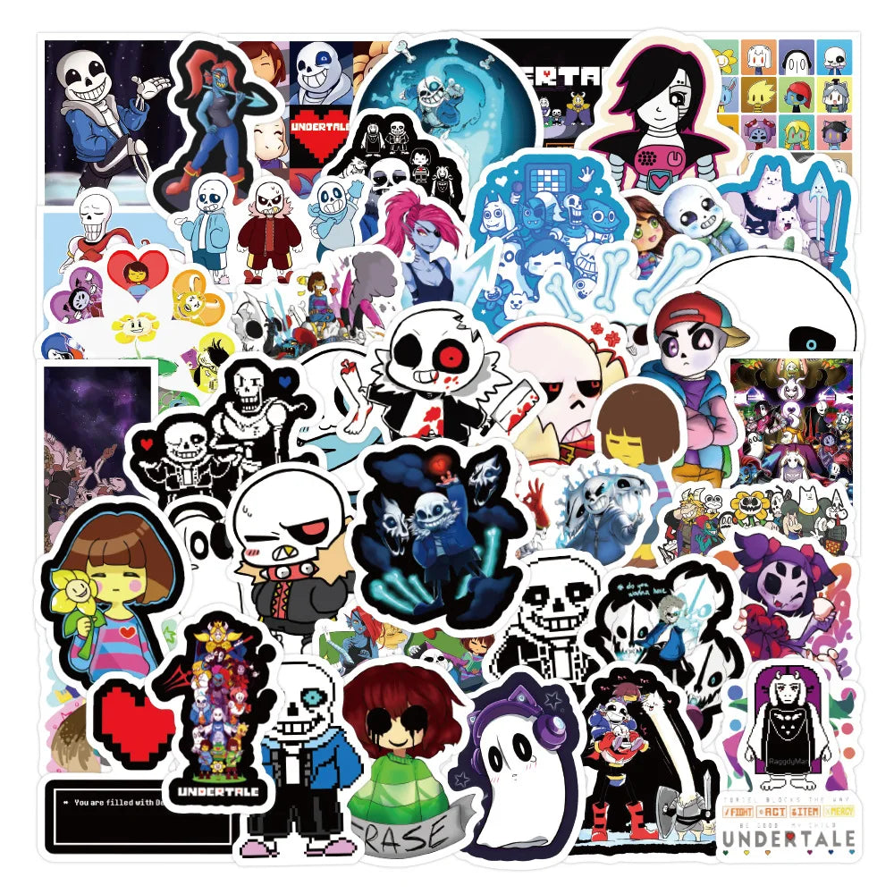 Undertale Stickers 10/30/50PCS for Motorcycles, Water Cups, Toys, Luggage (Online Order Only)