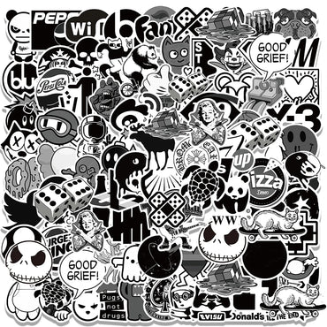10/30/50/100pcs Cool Fashion Brand Logo Stickers Decals Skateboard Guitar Bike Laptop Motorcycle Luggage Car Waterproof Sticker (ONLINE ORDER ONLY)