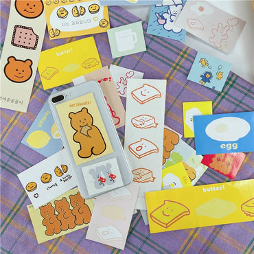27Pcs/lot Korean ins Cute Biscuit Bear Decorative Sticker Kawaii Stationery Sticker Scrapbooking DIY Diary Album Stick Label (ONLINE ORDER ONLY)