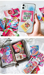 45Pcs/lot Neon Light Garden Series Laser Stickers Girl Scrapbooking Stick Label Diary Album Sticker Personalized Stationery Gift (Online Order Only)