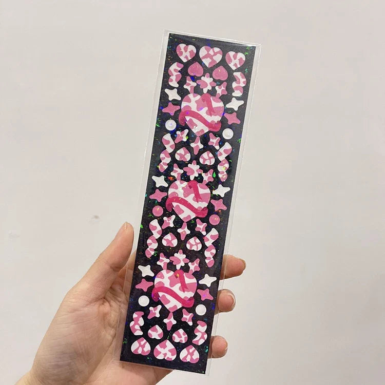 Glitter Star Ribbon Laser Sticker Scrapbooking Decorative Sticker DIY Diary Album Stick Label Korean Stationery (ONLINE ORDER ONLY)