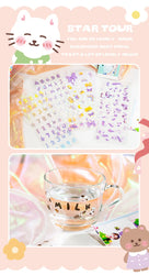 4 Sheets Star Cruise Series Sticker Cute Animals Scrapbooking Decorative Sticker DIY Diary Album Stick Label Kawaii Stationery (ONLINE ORDER ONLY)