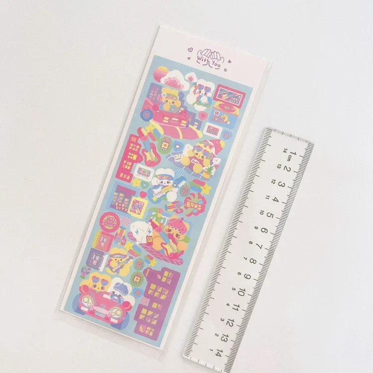 Sweetheart Rabbit Stickers Scrapbooking Decorative Sticker Hand Account DIY Diary Album Stick Label Kawaii Korean Stationery (ONLINE ORDER ONLY)