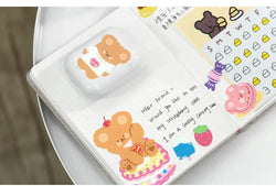 Kawaii Soft Bear Rabbit Decorative Stickers Adhesive Stickers DIY Diary Stationery Stickers Children Gift School Office Supplies (ONLINE ORDER ONLY)