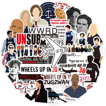 10/30/50PCS TV Show Criminal Minds Sticker Packs (ONLINE ORDER ONLY)