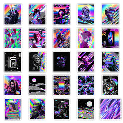 10/30/50PCS Cartoon Psychedelic Art Aesthetic Stickers Graffiti Decals Skateboard Laptop Phone Bike Car Cool Toy Sticker for Kid (ONLINE ORDER ONLY)
