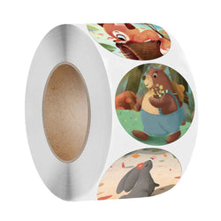 100-500pcs Animal Sticker Reward Sticker for Kids 1 inch Round Cartoon Sealing Labels for Teacher Supplies Encourage Cute Label (Online Order Only)