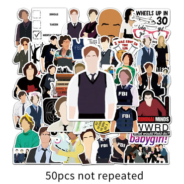 10/50PCS Classic TV Show Criminal Minds Stickers Laptop DIY Motorcycle Luggage Phone Guitar Skateboard Cool Sticker Decals Toys (ONLINE ORDER ONLY)