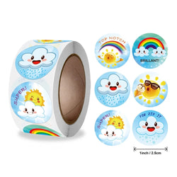 Yellow Lemon Sticker 500 Pcs/roll For Kids Reward Sticker Fruit LabelsThank You Sticker Kids Toys (ONLINE ORDER ONLY)