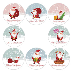 100-500Pcs New 1 Inch Christmas Theme Seal Labels Stickers For DIY Gift Baking Package Envelope Stationery Decoration (ONLINE ORDER ONLY)