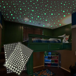 202 Pcs 3D Glow in the Dark Stars Wall Stickers Kids Room Decor (ONLINE ORDER ONLY)