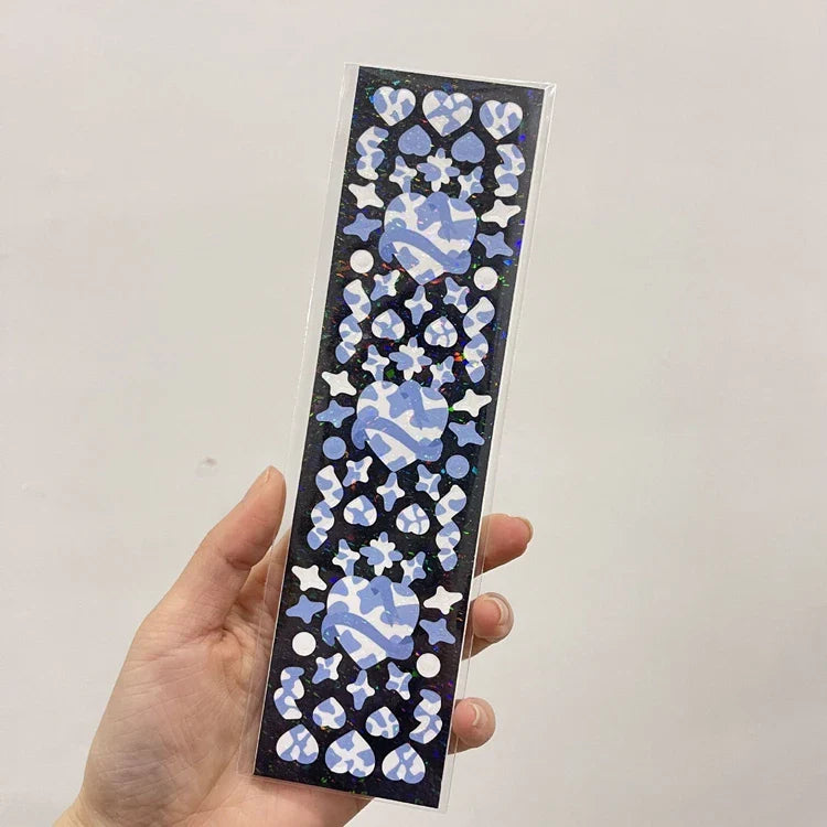 Glitter Star Ribbon Laser Sticker Scrapbooking Decorative Sticker DIY Diary Album Stick Label Korean Stationery (ONLINE ORDER ONLY)