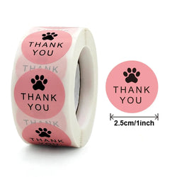 Pink Gift Sealing Stickers 500PCS Thank You Love Design Diary Scrapbooking Stickers Festival Birthday Gift Decorations Labels (ONLINE ORDER ONLY)