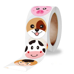 Stickers 500pcs/roll Children's Cute Animal Stickers Teacher Reward Encourage Students Thank You Stickers (ONLINE ORDER ONLY)