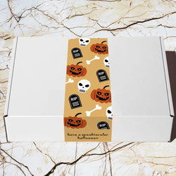 30-60pcs Halloween Stickers Party Pack Pumpkin Bat Ghost Skull Specter Spider Web Stickers for Halloween Party Decorations 3*9cm (ONLINE ORDER ONLY)