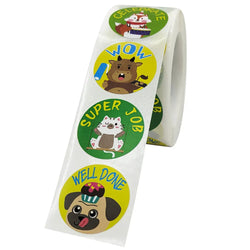 100-500pcs Reward Motivational Stickers Cartoon Animal Kids Toy Circus Elephant Lion Monkey Dolphin Stickers For Children Gifts (Online Order Only)