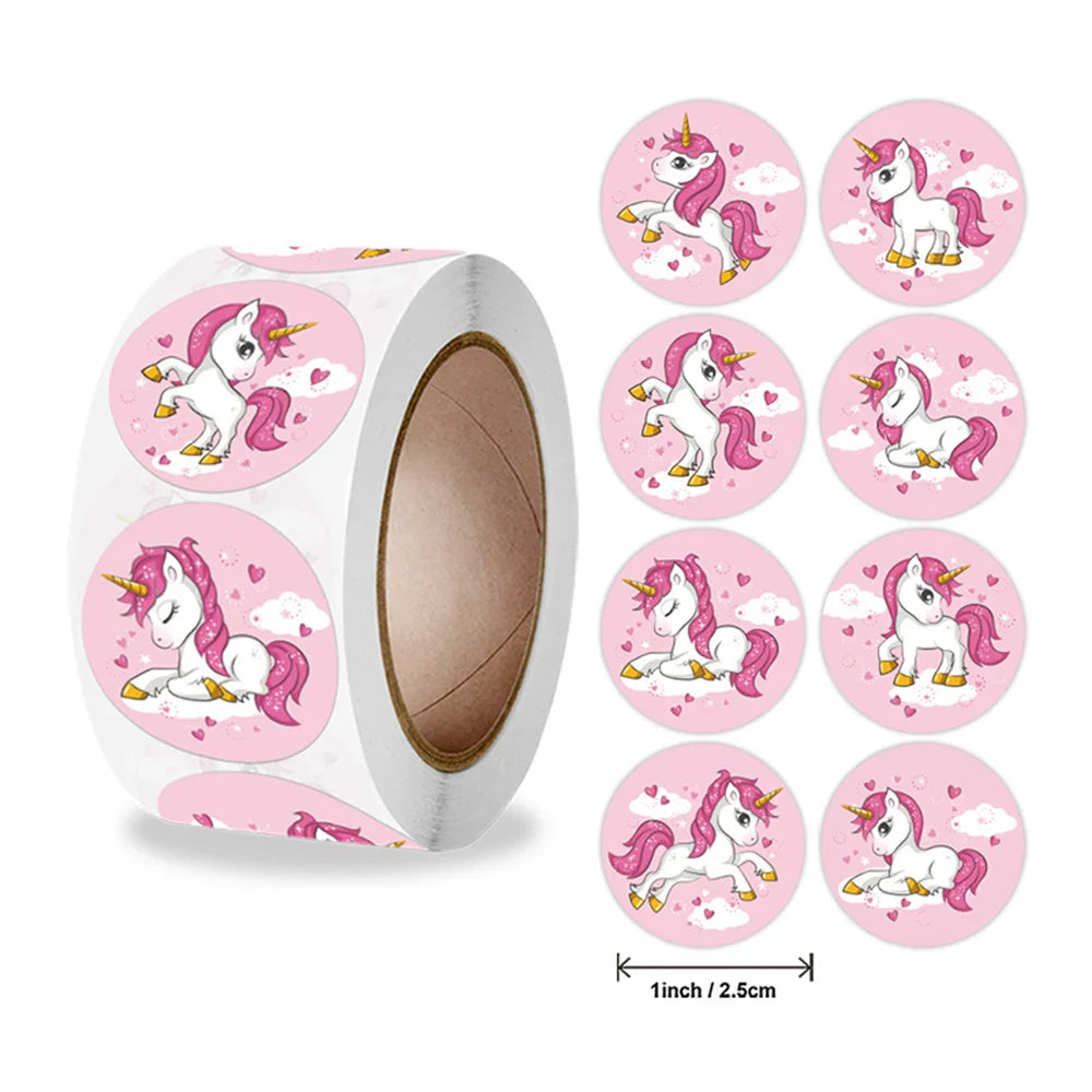 100-500pcs  Animal Unicorn Sticker kids Reward Sticker Gift Decoration Label Teacher Encouragement Student Stationery Stickers (ONLINE ORDER ONLY)