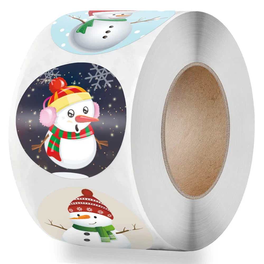 100-500Pcs New 1 Inch Christmas Theme Seal Labels Stickers For DIY Gift Baking Package Envelope Stationery Decoration (ONLINE ORDER ONLY)