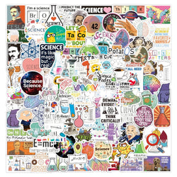 Science Element Stickers Waterproof Decals for Laptop, Luggage, Phone, Car - 10/30/50/100PCS (Online Order Only)