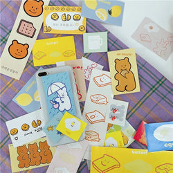 27Pcs/lot Korean ins Cute Biscuit Bear Decorative Sticker Kawaii Stationery Sticker Scrapbooking DIY Diary Album Stick Label (ONLINE ORDER ONLY)