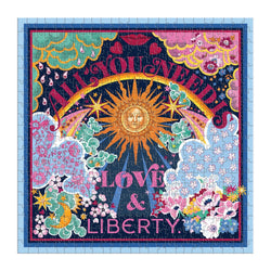 Galison Puzzles: Book Puzzle - 500 Pieces - Liberty - All You Need is Love & Liberty