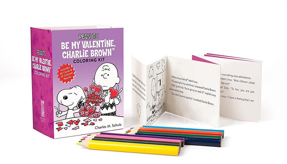 RP Minis: Peanuts - Be My Valentine, Charlie Brown Coloring Kit (ONLINE ORDER ONLY)