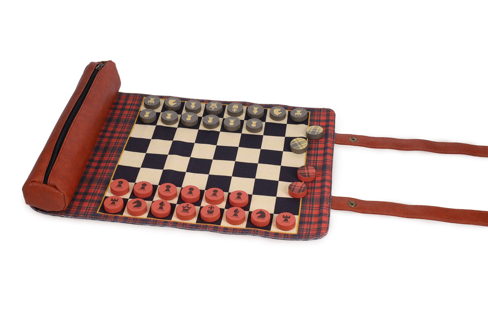 Chronicle Books: Pendleton - Chess & Checkers - Red Black Check Pattern (ONLINE ORDER ONLY)