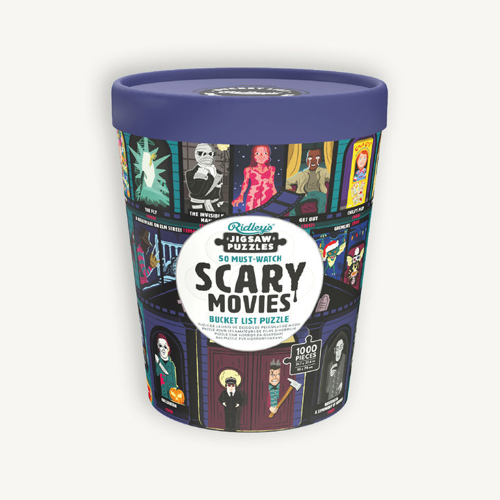 Bucket List Puzzle: 50 Must-Watch Scary Movies (ONLINE ORDER ONLY)