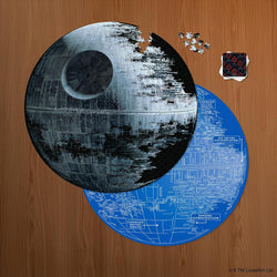 Ridley's Games Puzzles: Jigsaw Puzzle & Trivia - Double-Sided - 1000 Pieces - Star Wars - Death Star