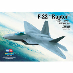 HBM80210 F-22A Raptor 1/72 Scale Plastic Model Kit Hobby Boss (ONLINE ORDER ONLY)