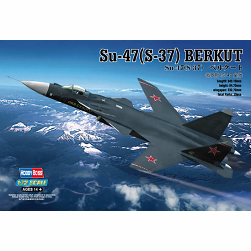 HBM80211 Sukhoi SU-47 Berkut 1/72 Scale Plastic Model Kit Hobby Boss (ONLINE ORDER ONLY)