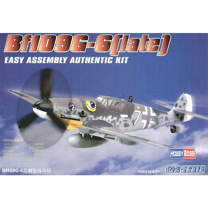 HBM80226 BF109G 1/72 Scale Plastic Model Kit Hobby Boss (ONLINE ORDER ONLY)