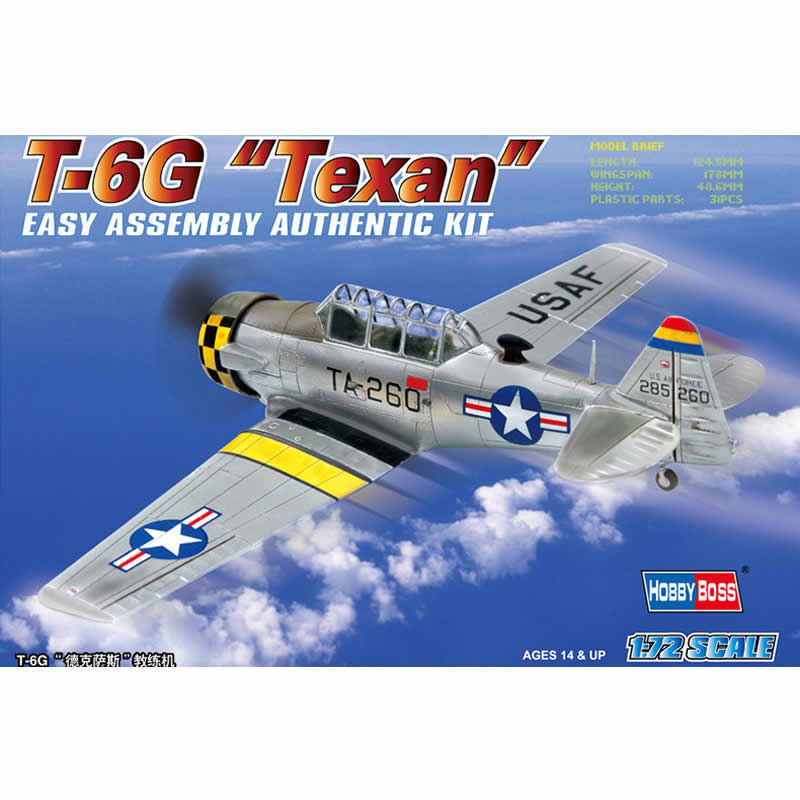 HBM80233 T-6G Texan 1/72 Scale Plastic Model Kit Hobby Boss (ONLINE ORDER ONLY)