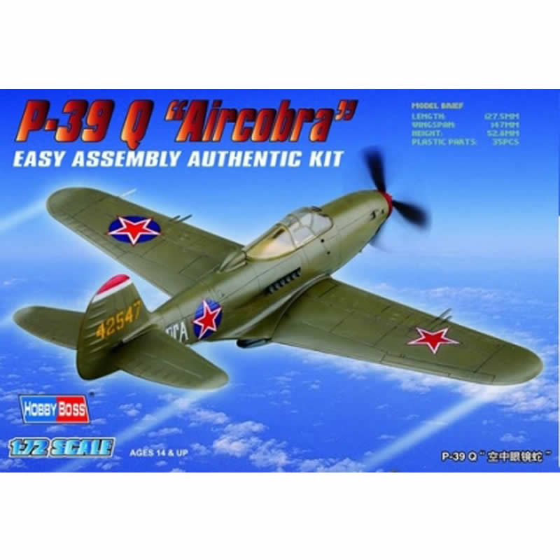 HBM80240 P-39Q Aircobra 1/72 Scale Plastic Model Kit Hobby Boss (ONLINE ORDER ONLY)