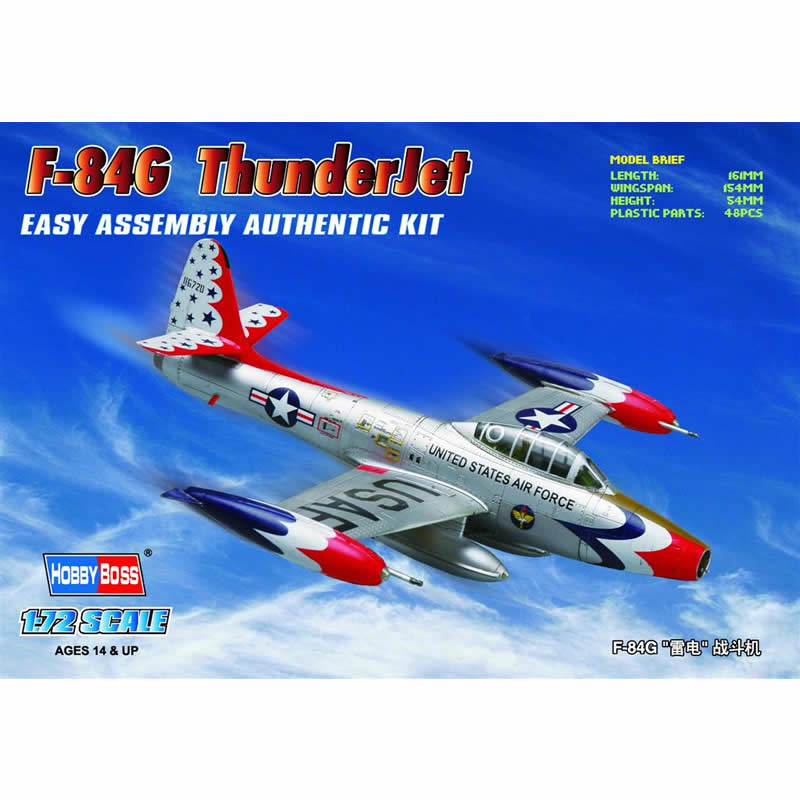 HBM80247 F84G Thunderjet 1/72 Scale Plastic Model Kit Hobby Boss (ONLINE ORDER ONLY)