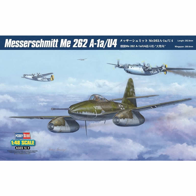 HBM80372 ME 262A-1A U4 1/48 Scale Plastic Model Kit Hobby Boss (ONLINE ORDER ONLY)