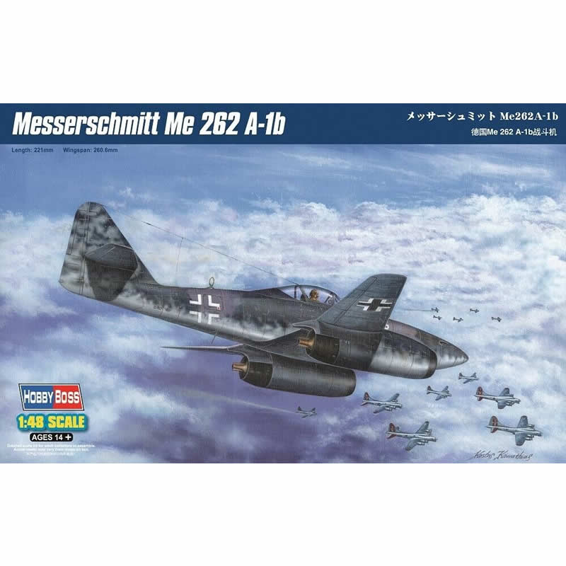 HBM80375 Messerschmitt 262E-1B 1/48 Scale Plastic Model Kit Hobby Boss (ONLINE ORDER ONLY)