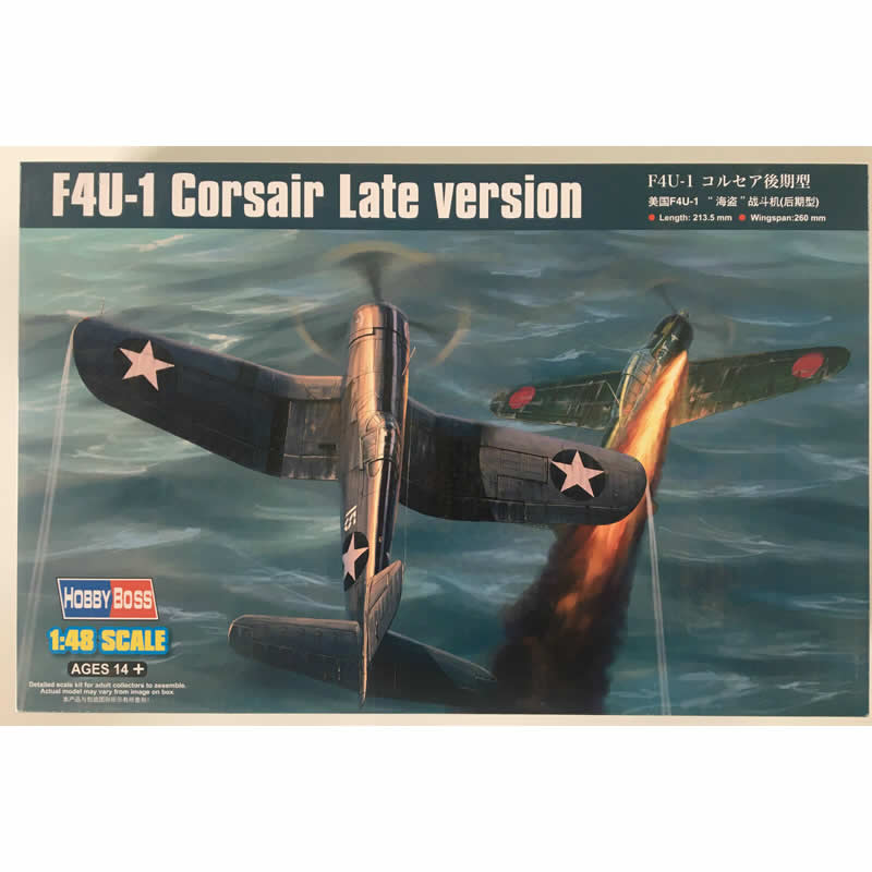 HBM80382 F4U-1 Corsair 1/48 Scale Plastic Model Kit Hobby Boss (ONLINE ORDER ONLY)