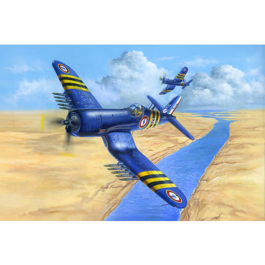 HBM80392 F4U-7 Corsair 1/48 Scale Plastic Model Kit Hobby Boss (ONLINE ORDER ONLY)