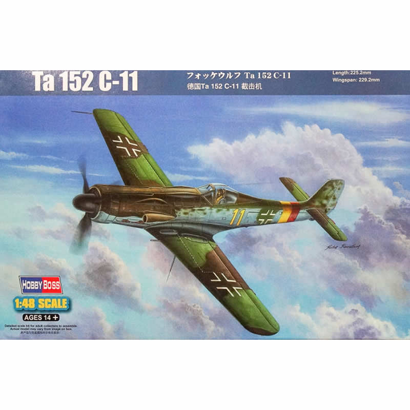 HBM81704 Focke-Wulf Ta 152 C-11 1/48 Scale Plastic Model Kit Hobby Boss (ONLINE ORDER ONLY)