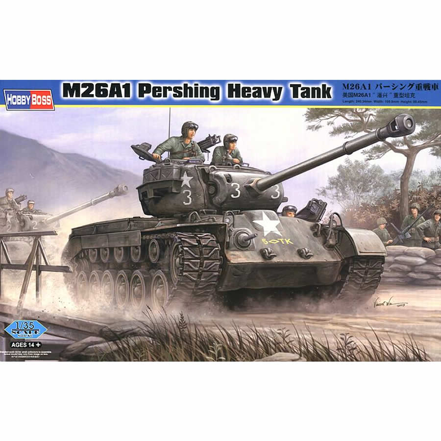 HBM82425 M26a1 Pershing Heavy Tank 1/35 Scale Plastic Model Kit Hobby Boss (ONLINE ORDER ONLY)