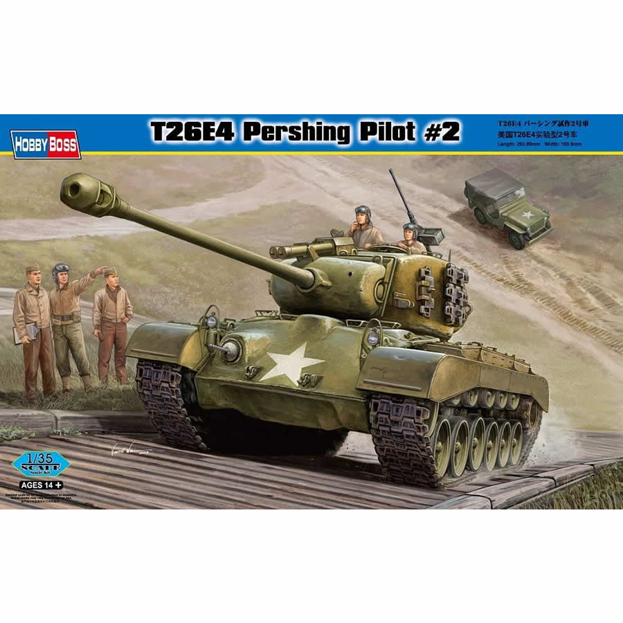 HBM82427 T26E4 Pershing Pilot 2 Heavy Tank 1/35 Scale Plastic Model Kit Hobby Boss (ONLINE ORDER ONLY)