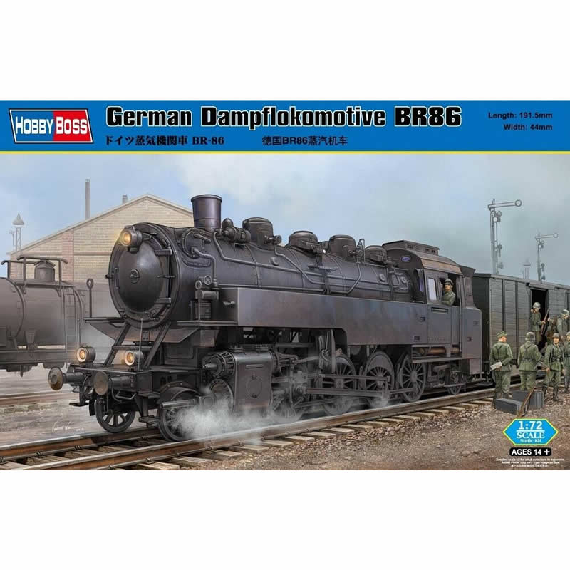 HBM82914 Dampflokomotive BR86 1/72 Scale Plastic Model Kit Hobby Boss (ONLINE ORDER ONLY)