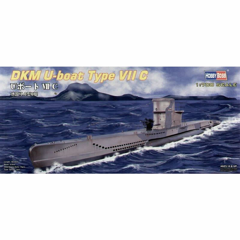 HBM87009 Deutsche Kriegsmarine U Boat VIIC 1/700 Scale Plastic Model Kit (ONLINE ORDER ONLY)