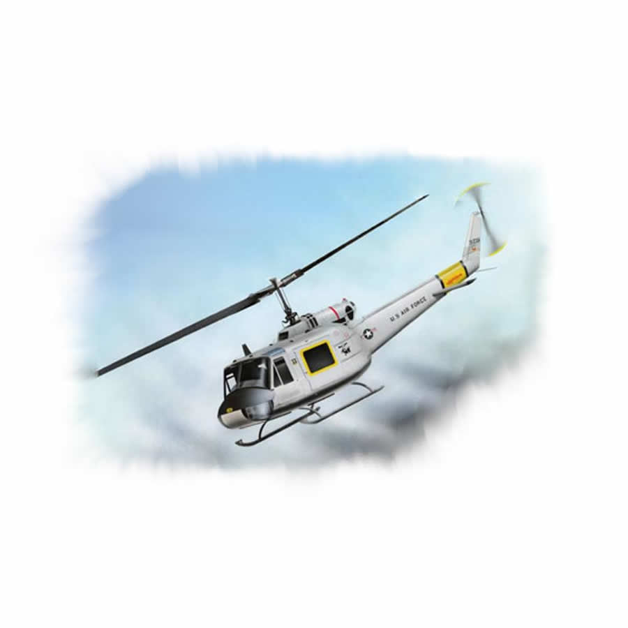 HBM87230 Huey UH-1F Helicopter 1/72 Scale Plastic Model Kit Hobby Boss (ONLINE ORDER ONLY)