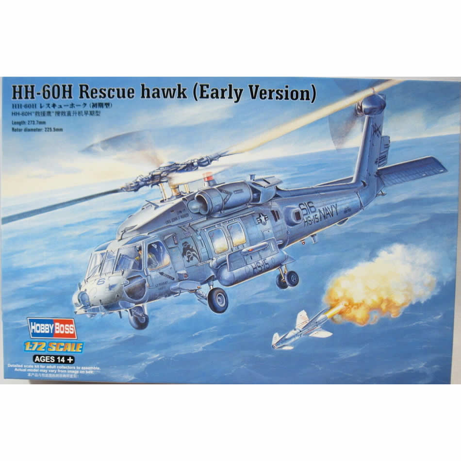 HBM87234 HH-60H Rescue Hawk (Early) 1/72 Scale Plastic Model Kit Hobby Boss (ONLINE ORDER ONLY)