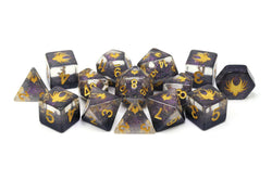 Ascending Shadow - 14 Piece DnD Dice Set | Acrylic RPG Gaming Dice (ONLINE ORDER ONLY)