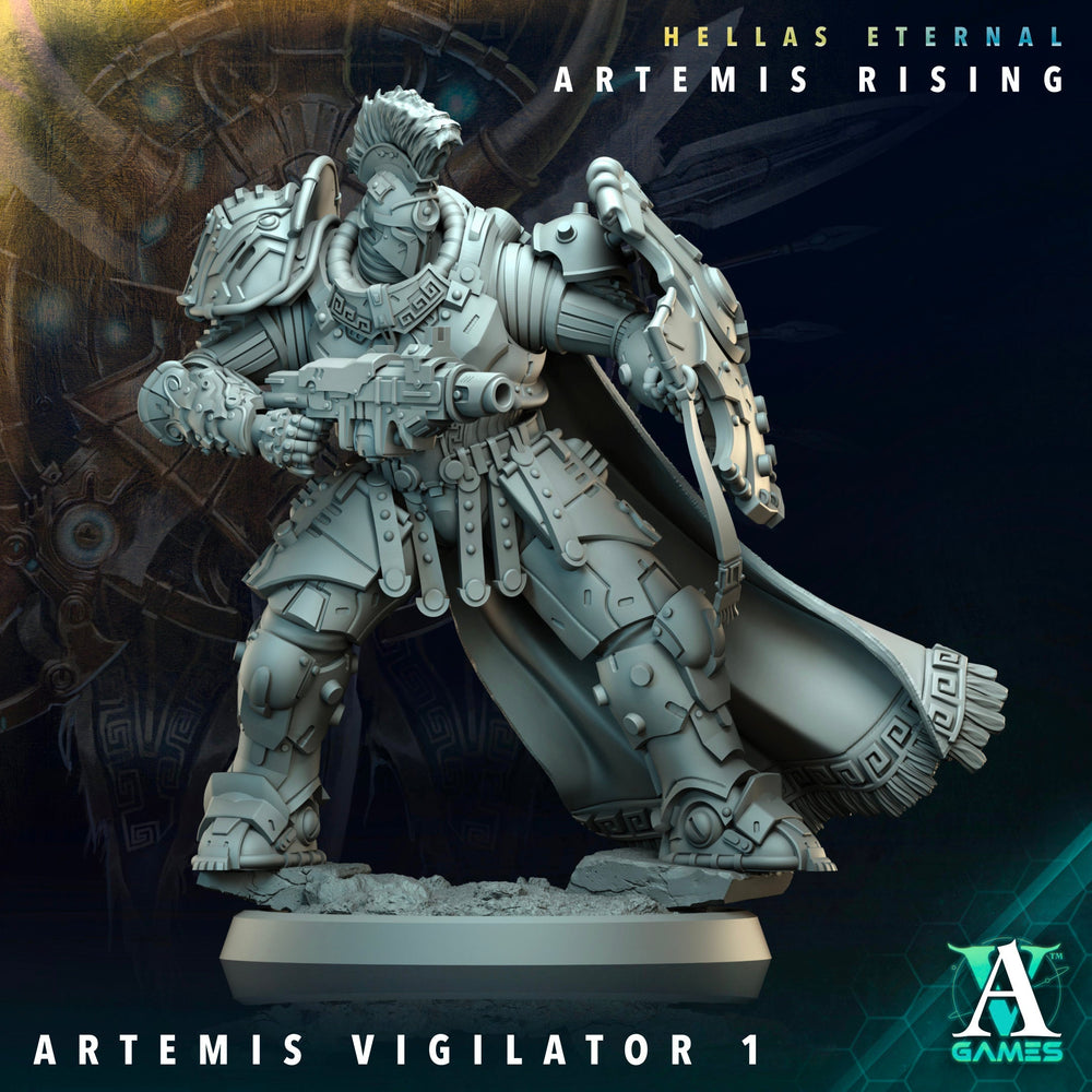 3D Printed Archvillain Games Apex Vigilator Artemis Vigilators Hellas Eternal Artemis Rising 28 32mm D&D (Online Only)