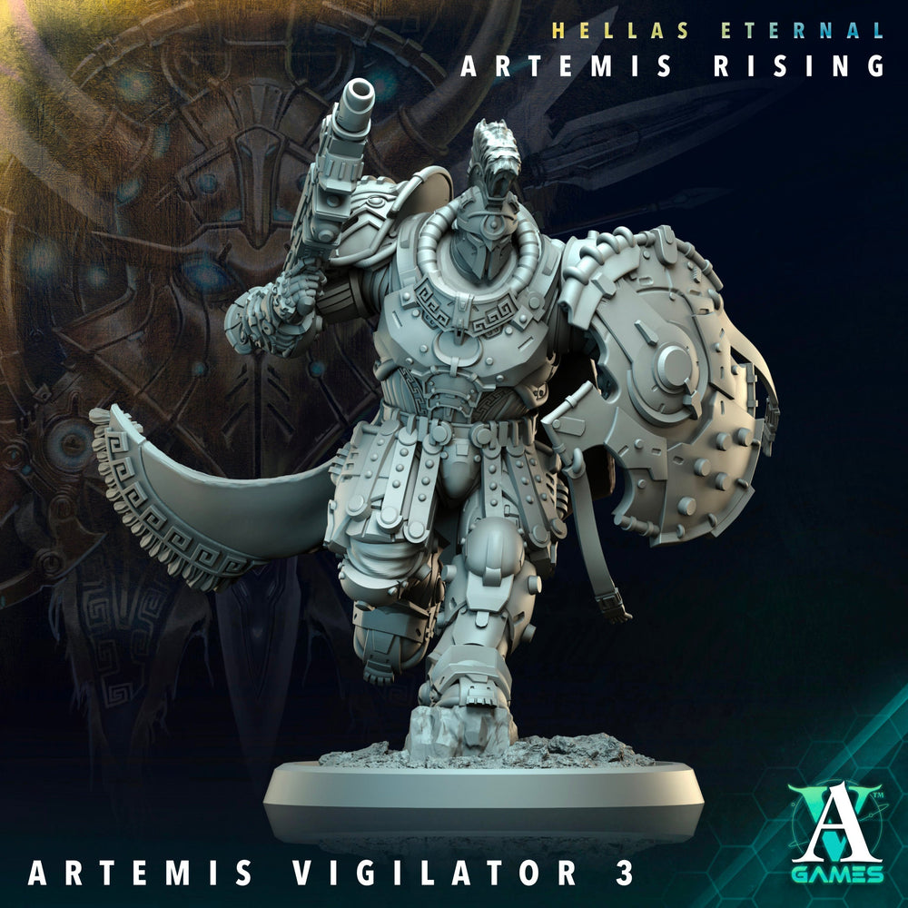 3D Printed Archvillain Games Apex Vigilator Artemis Vigilators Hellas Eternal Artemis Rising 28 32mm D&D (Online Only)
