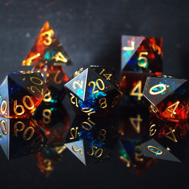 Hellish Rebuke Sharp-Edged Resin Dice Set (ONLINE ORDER ONLY)